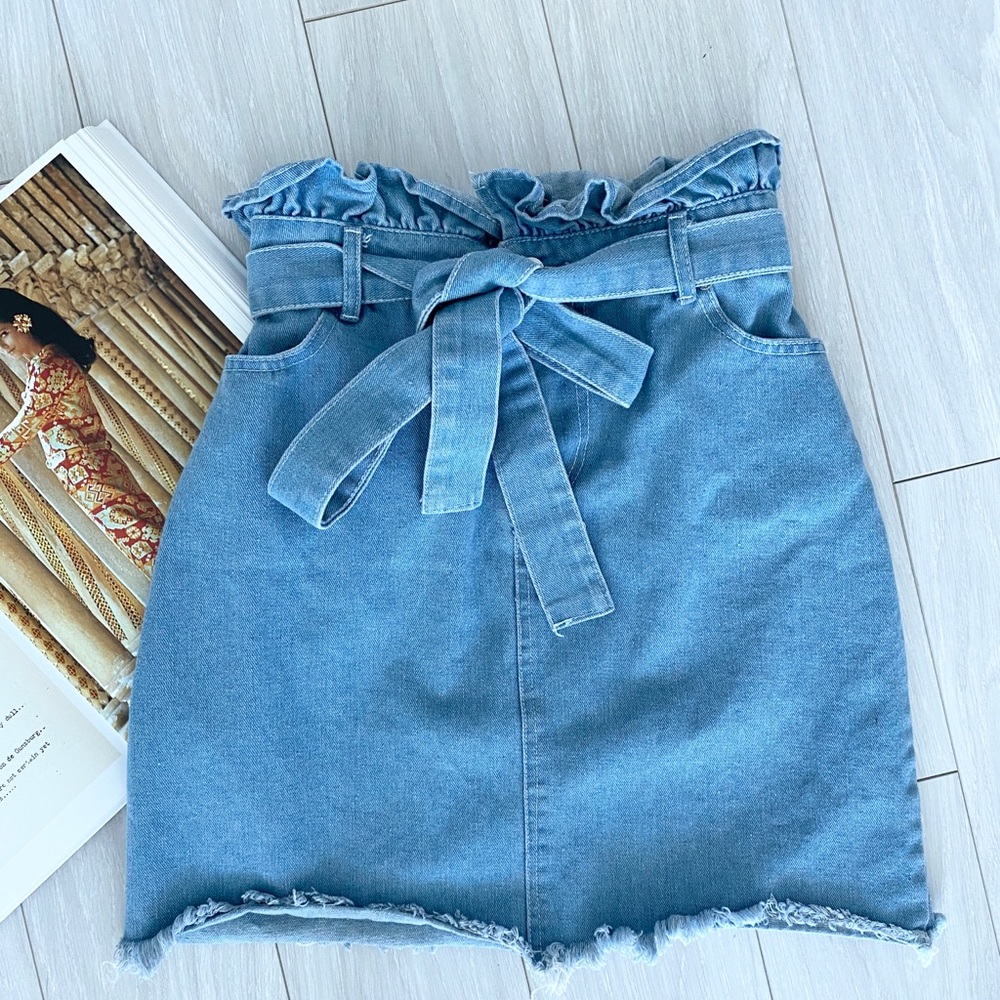 3/$10 Ruffle Denim Skirt